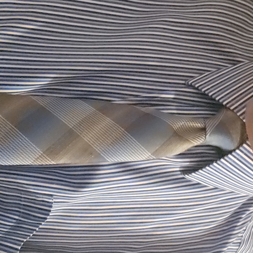 J. Ferrar Blue and Gray Plaid Men's Tie
